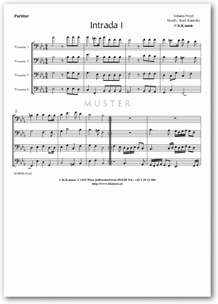 PEZEL, Johann - Intrada 01 (Posaunenquartett)