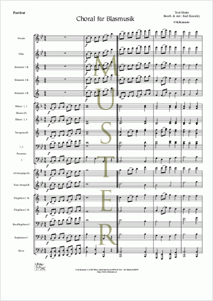 MAIER, Toni - Choral für Blasmusik (Blasmusik)