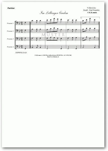 VOLKSWEISE - Im Löllinger Grabm (Posaunenquartett)
