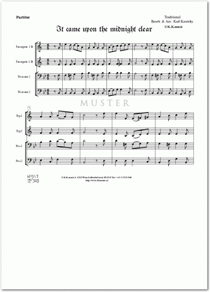 TRADITIONAL - It came upon the midnight clear - Weihnachten (Blechbläser Quartett)