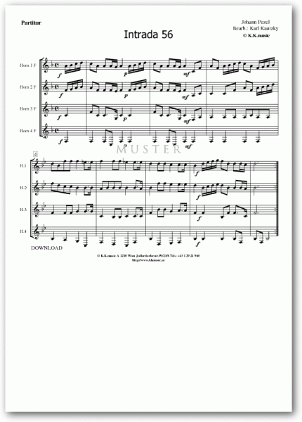 PEZEL, Johann - Intrada 56 (Hornquartett)