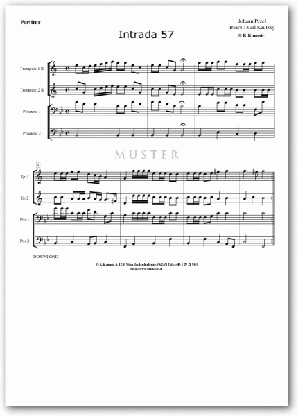 PEZEL, Johann - Intrada 57 (Blechbläserquartett)
