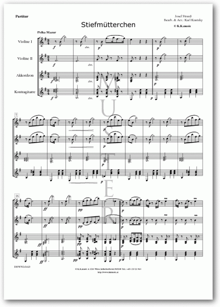 STRAUSS, Josef - Stiefmütterchen (Schrammelquartett)