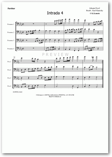 PEZEL, Johann - Intrada 04 (Posaunenquartett)