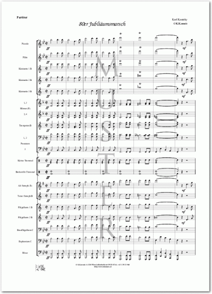 KAUTZKY, Karl - 80er Jubiläumsmarsch (Blasmusik)