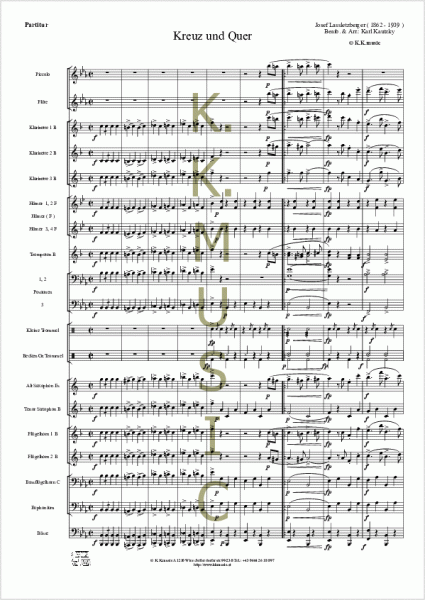 LASSLETZBERGER, Josef - Kreuz und Quer (Blasmusik)