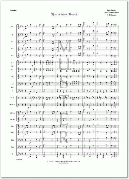 KAUTZKY, Karl - Künstlerleben Marsch (Blasmusik)