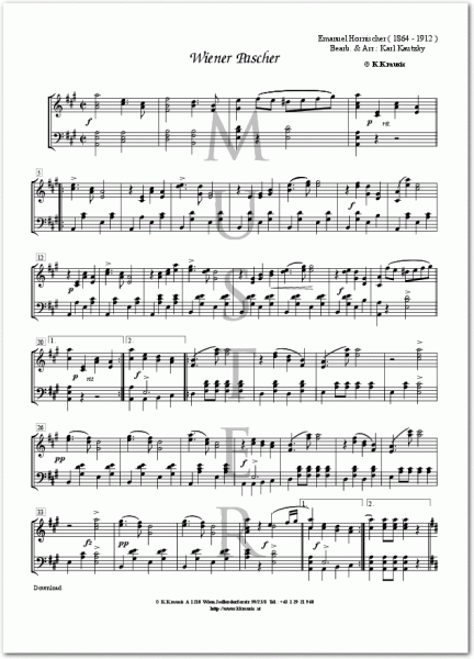 HORNISCHER, Emanuel - Wiener Pascher (Klavier)