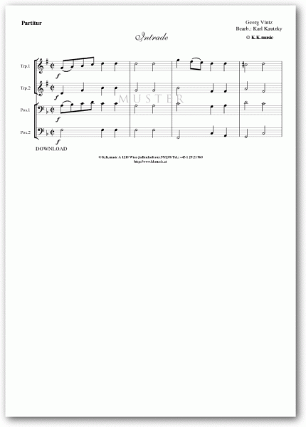 VINTZ, Georg - Intrade (Blechbläserquartett)