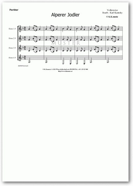VOLKSWEISE - Alperer Jodler (Hornquartett)