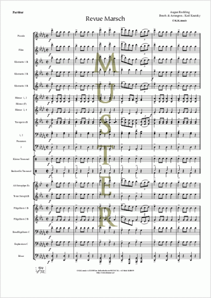 RECKLING, August - Revue Marsch (Blasmusik)