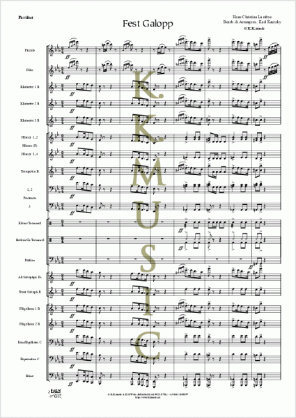LUMBYE, Hans Christian - Fest Galopp (Blasmusik)