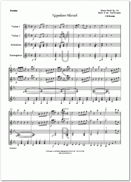 STRAUSS, Johann - Napoleon Marsch (Schrammelquartett)