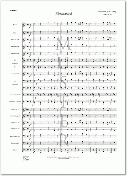 VOLKSWEISE - KAUTZKY, Karl - Biermkarsch (Blasmusik)
