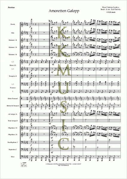 LUMBYE, Hans Christian - Amoretten Galopp (Blasmusik)