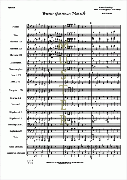 STRAUSS, Johann - Aufs Korn (Blasmusik)