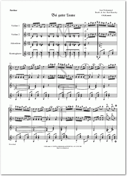 SCHRAMMEL, Josef - Bei guter Laune (Schrammelquartett)