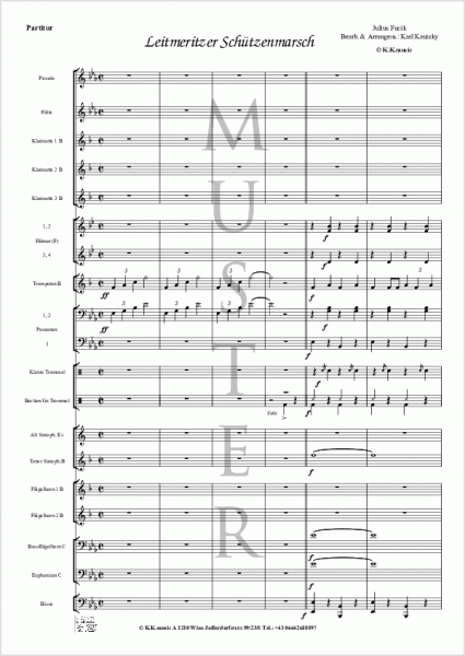 FUCIK, Julius - Leitmeritzer Schützenmarsch (Blasmusik)