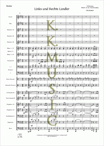 VOLKSWEISE -Links und Rechts Ländler (Blasmusik)