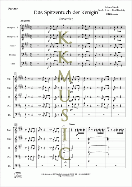 STRAUSS, Johann - Das Spitzentuch der Königin (Ouvertüre) (Blechbläserquintett)