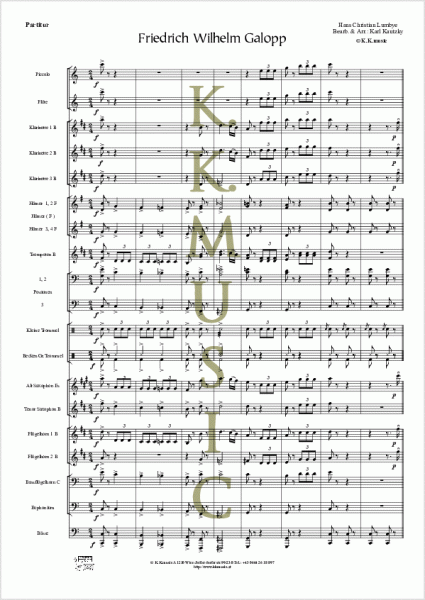 LUMBYE, Hans Christian - Friedrich Wilhelm Galopp (Blasmusik)