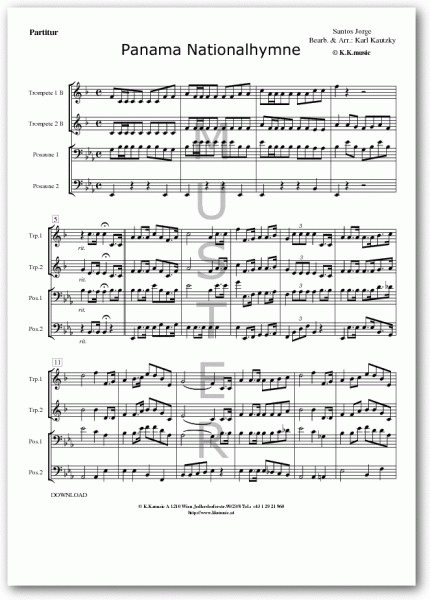 Panama Nationalhymne - JORGE Santos (Blechbläserquartett)