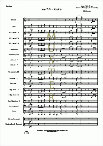 SOUSA, John Philip - Rechts - Links (Blasmusik)