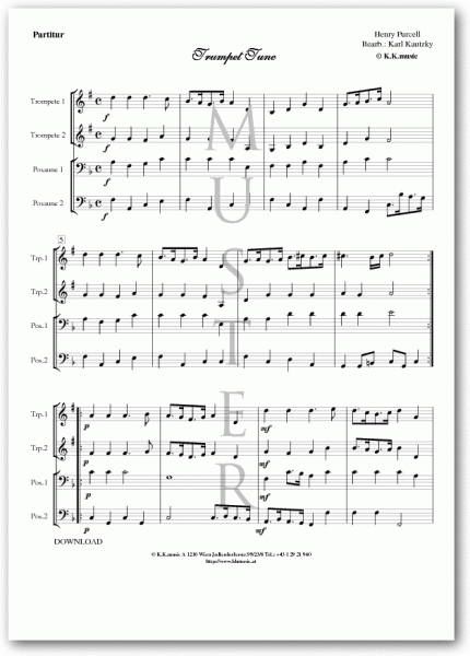 PURCELL, Henry - Trumpet Tune (Blechbläserquartett)
