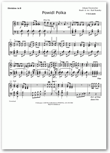 ÖSTERREICHER, Johann - Powidl Polka (Blasmusik)