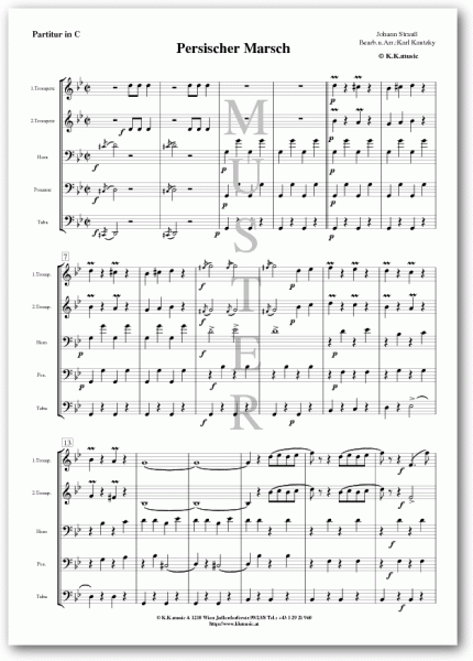 STRAUSS, Johann - Persischer Marsch (Blechbläser Quintett)
