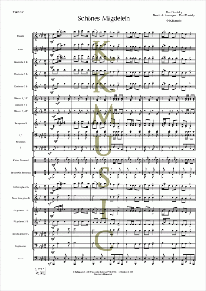 KAUTZKY, Karl - Schönes Mägdelein (Blasmusik)