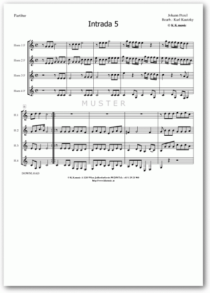PEZEL, Johann - Intrada 05 (Hornquartett)