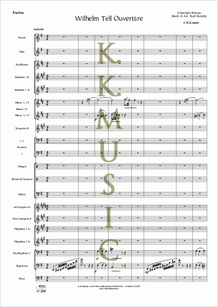 ROSSINI, Giacchino - Wilhelm Tell Ouvertüre (Blasmusik)