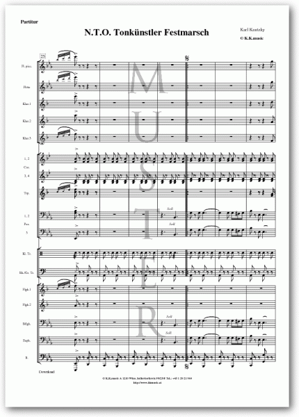 KAUTZKY, Karl - N.T.O. Tonkünstler Festmarsch (Blasmusik)