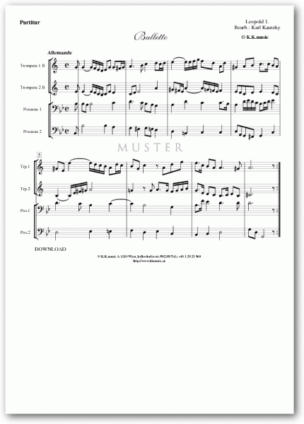LEOPOLD 1. - Balletto (Blechbläserquartett)