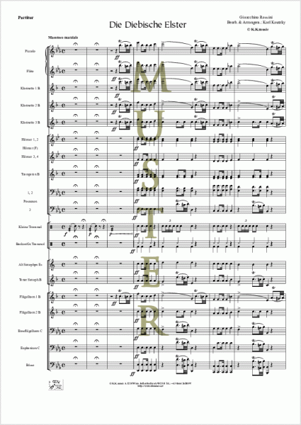 ROSSINI, Giacchino - Die Diebische Elster (Blasmusik)