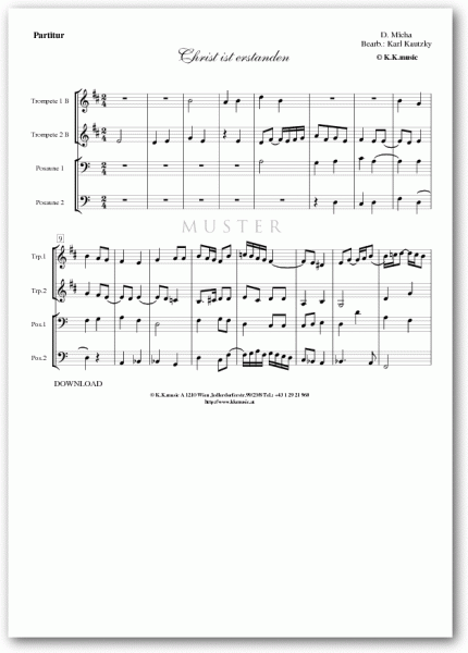 Micha D. - Christ ist erstanden (Blechbläserquartett)