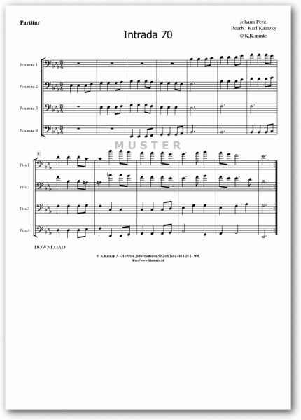 PEZEL, Johann - Intrada 70 (Posaunenquartett)