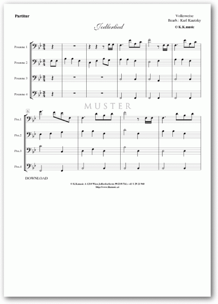 VOLKSWEISE - Jodlerlied (Posaunenquartett)