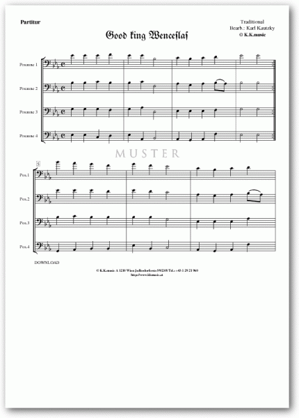 TRADITIONAL - Good king Wenceslas - Weihnachten (Posaunenquartett)