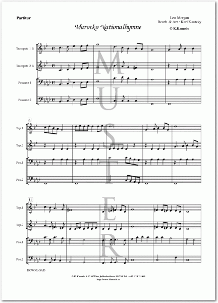 Marocko Nationalhymne - MORGAN, Leo (Blechbläserquartett)
