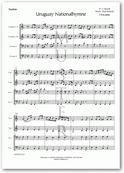 DEBALLI D. J. - Uruguay Nationalhymne (Blechbläserquartett)