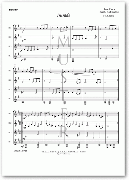 POSCH, Isaac - Intrade (Hornquartett)