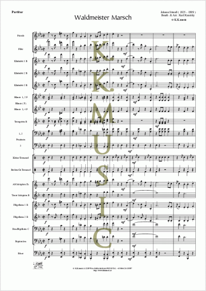 STRAUSS, Johann - Waldmeister Marsch (Blasmusik)