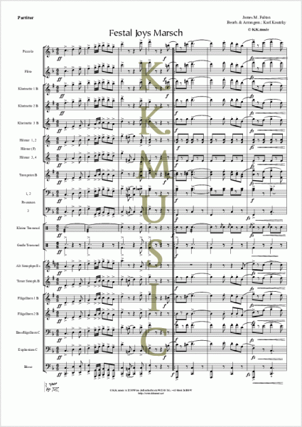 FULTON, James M. - Festal Joys Marsch (Blasmusik)