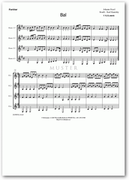 PEZEL, Johann - Bal (Hornquartett)