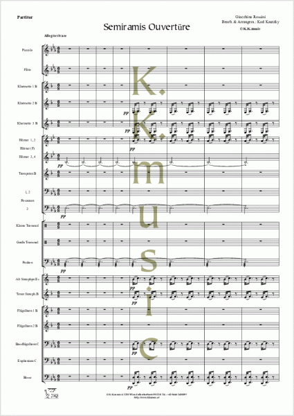 ROSSINI, Giacchino - Semiramis Ouvertüre (Blasmusik)