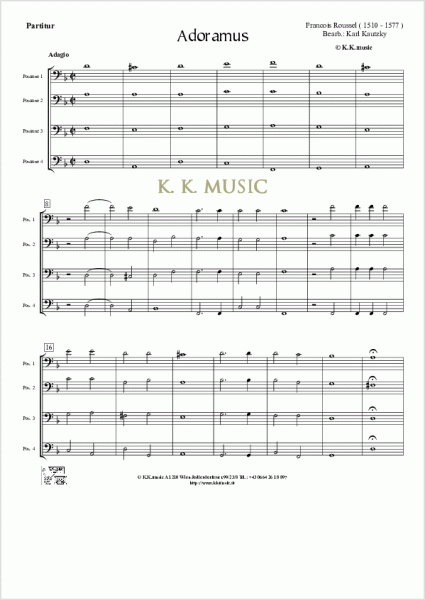 ROUSSEL, Francois - Adoramus (Posaunenquartett)