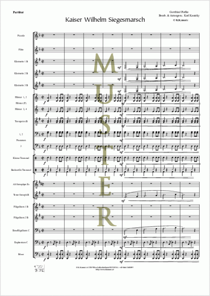 PIEFKE, Gottfried - Kaiser Wilhelm Siegesmarsch (Blasmusik)
