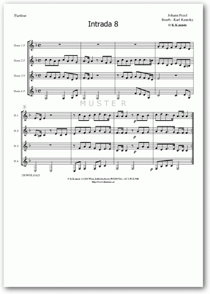 PEZEL, Johann - Intrada 08 (Hornquartett)